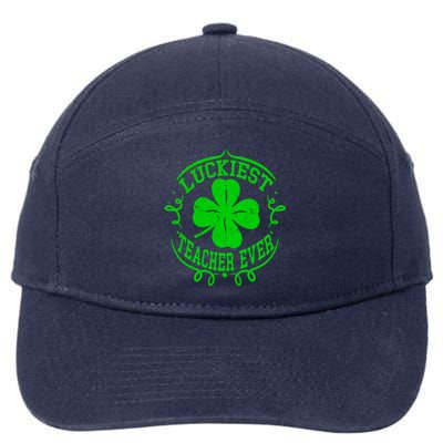 Luckiest Teacher Ever St Patricks Day Gift One Lucky Teacher Gift 7-Panel Snapback Hat