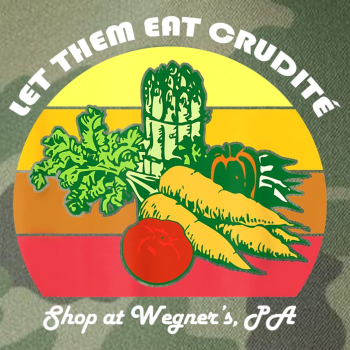 Let Them Eat Crudite Wegner's Meme Legacy Tie Dye Trucker Hat