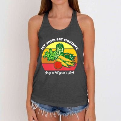 Let Them Eat Crudite Wegner's Meme Women's Knotted Racerback Tank