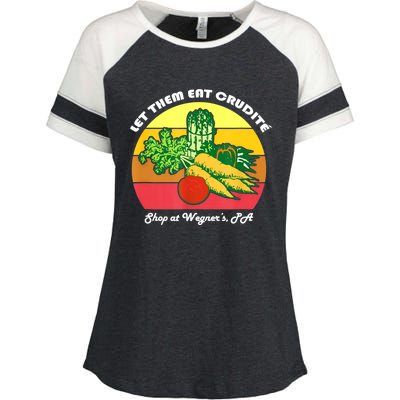 Let Them Eat Crudite Wegner's Meme Enza Ladies Jersey Colorblock Tee