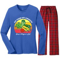 Let Them Eat Crudite Wegner's Meme Women's Long Sleeve Flannel Pajama Set 