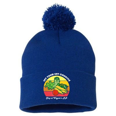 Let Them Eat Crudite Wegner's Meme Pom Pom 12in Knit Beanie