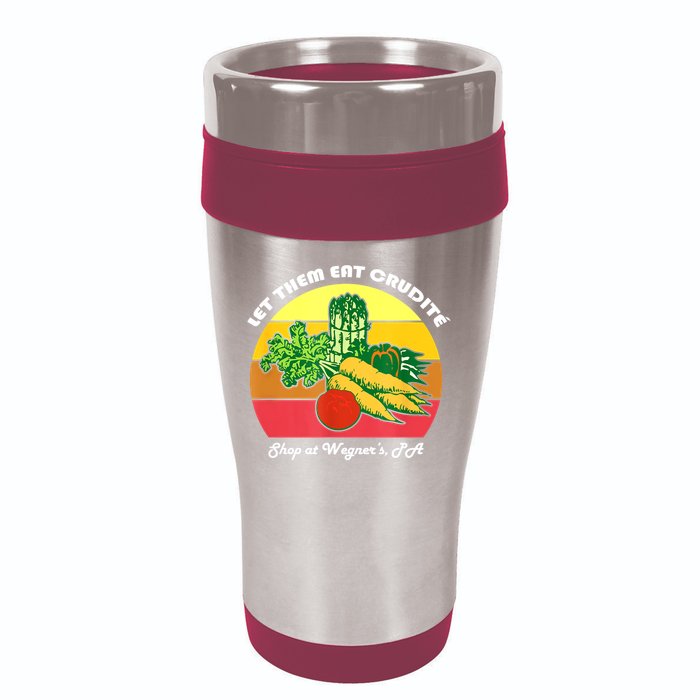 Let Them Eat Crudite Wegner's Meme 16oz Travel Tumbler