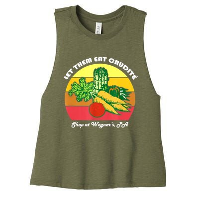 Let Them Eat Crudite Wegner's Meme Women's Racerback Cropped Tank