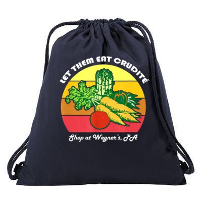 Let Them Eat Crudite Wegner's Meme Drawstring Bag