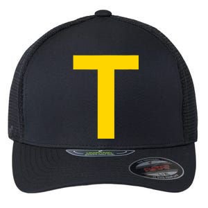 Letter T Funny Chipmunk Group Matching Halloween Costume 2024 Flexfit Unipanel Trucker Cap