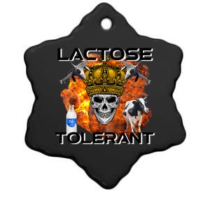 Lactose Tolerant Funny Trendy Design Meme Ceramic Star Ornament