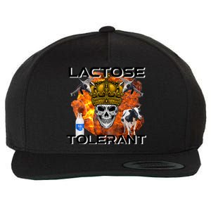 Lactose Tolerant Funny Trendy Design Meme Wool Snapback Cap