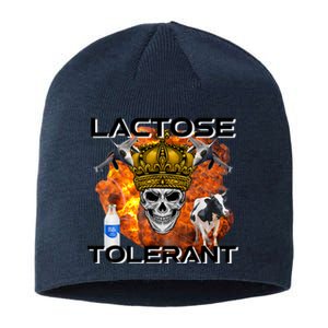 Lactose Tolerant Funny Trendy Design Meme Sustainable Beanie