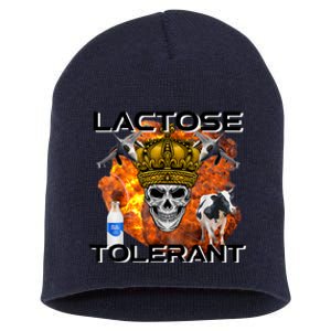 Lactose Tolerant Funny Trendy Design Meme Short Acrylic Beanie