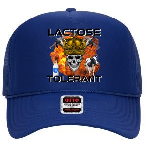 Lactose Tolerant Funny Trendy Design Meme High Crown Mesh Back Trucker Hat