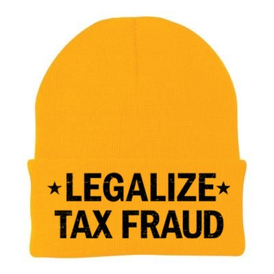 Legalize Tax Fraud Funny Tax Evasion Commit Tax Fraud Knit Cap Winter Beanie