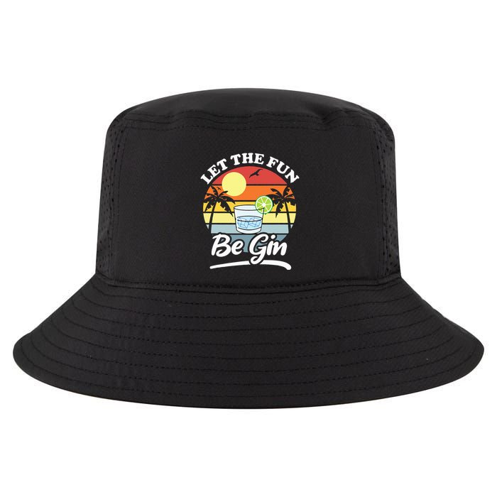 Let The Fun Be Gin Funny Drinking Alcohol Lover Pun Cool Comfort Performance Bucket Hat