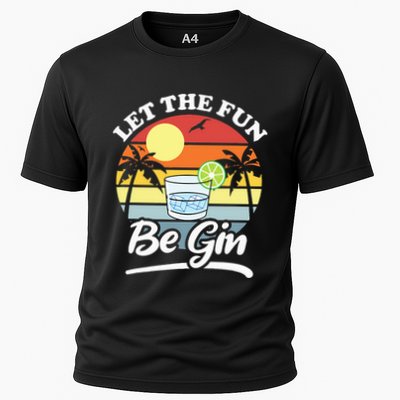 Let The Fun Be Gin Funny Drinking Alcohol Lover Pun Performance Shirt