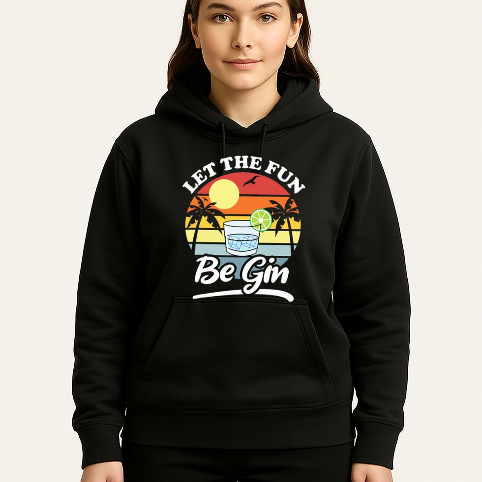 Let The Fun Be Gin Funny Drinking Alcohol Lover Pun Hoodie