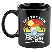 Let The Fun Be Gin Funny Drinking Alcohol Lover Pun 11oz C Handle Ceramic Mug