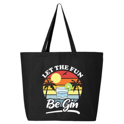 Let The Fun Be Gin Funny Drinking Alcohol Lover Pun 25L Jumbo Tote