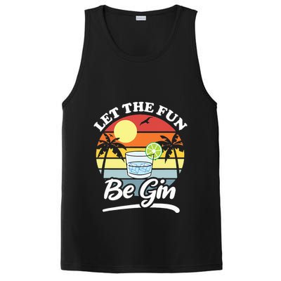 Let The Fun Be Gin Funny Drinking Alcohol Lover Pun PosiCharge Competitor Tank