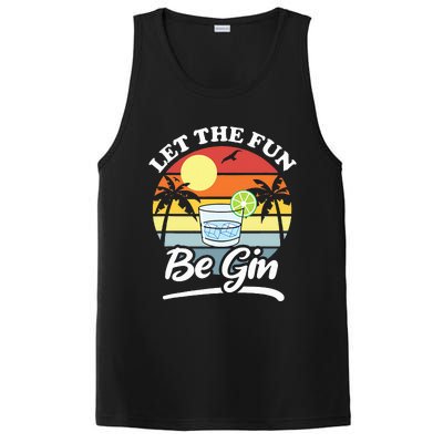 Let The Fun Be Gin Funny Drinking Alcohol Lover Pun PosiCharge Competitor Tank