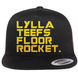 Lylla Teefs Floor & Rocket. Vol 3 Retro Galaxy Style Flat Bill Trucker Hat