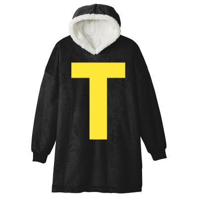 Letter T Funny Matching Halloween Costume Hooded Wearable Blanket