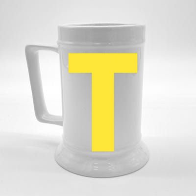 Letter T Funny Matching Halloween Costume Beer Stein