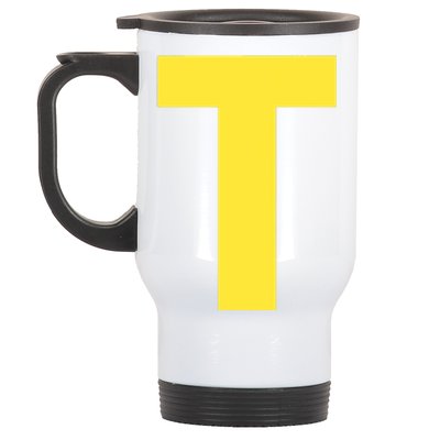 Letter T Funny Matching Halloween Costume Stainless Steel Travel Mug