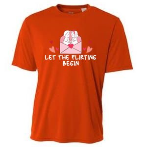 Let The Flirting Begin Cool Gift Hearts Love Valentine's Day Cool Gift Cooling Performance Crew T-Shirt