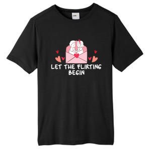 Let The Flirting Begin Cool Gift Hearts Love Valentine's Day Cool Gift Tall Fusion ChromaSoft Performance T-Shirt