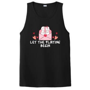 Let The Flirting Begin Cool Gift Hearts Love Valentine's Day Cool Gift PosiCharge Competitor Tank