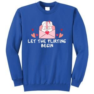 Let The Flirting Begin Cool Gift Hearts Love Valentine's Day Cool Gift Sweatshirt