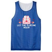 Let The Flirting Begin Cool Gift Hearts Love Valentine's Day Cool Gift Mesh Reversible Basketball Jersey Tank