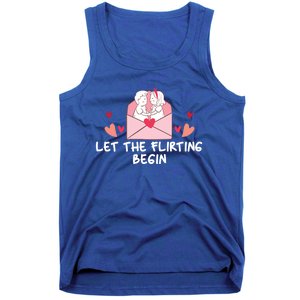 Let The Flirting Begin Cool Gift Hearts Love Valentine's Day Cool Gift Tank Top