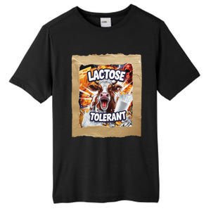 Lactose Tolerant Funny Cow Dairy Lover Funny Meme Tall Fusion ChromaSoft Performance T-Shirt