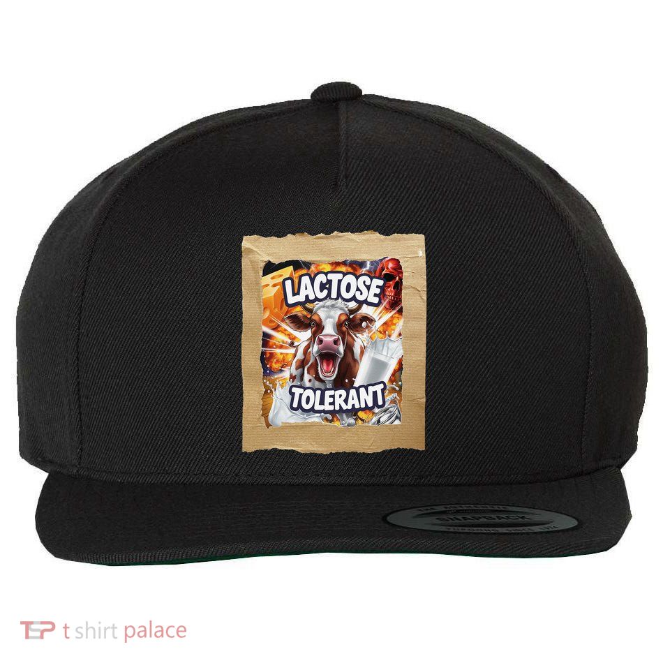 Lactose Tolerant Funny Cow Dairy Lover Funny Meme Wool Snapback Cap