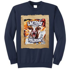 Lactose Tolerant Funny Cow Dairy Lover Funny Meme Sweatshirt