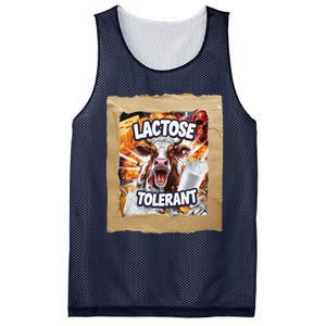 Lactose Tolerant Funny Cow Dairy Lover Funny Meme Mesh Reversible Basketball Jersey Tank