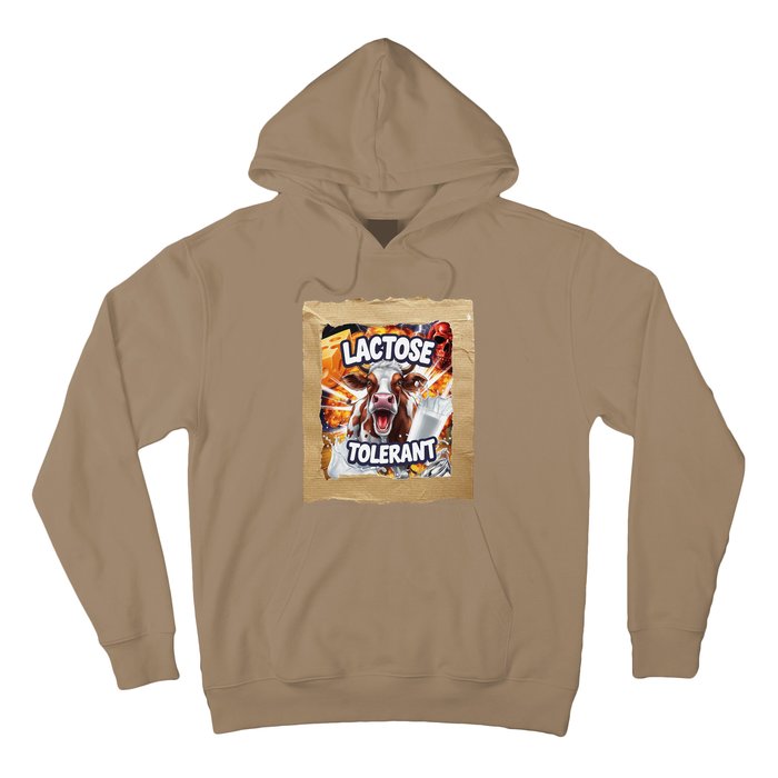 Lactose Tolerant Funny Cow Dairy Lover Funny Meme Hoodie