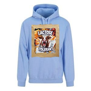 Lactose Tolerant Funny Cow Dairy Lover Funny Meme Unisex Surf Hoodie