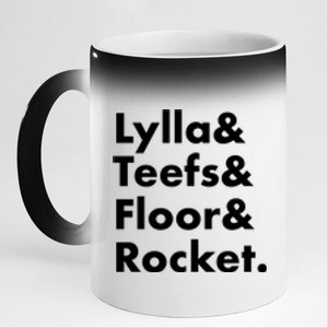 Lylla Teefs Floor & Rocket. 11oz Black Color Changing Mug