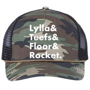 Lylla Teefs Floor & Rocket. Retro Rope Trucker Hat Cap