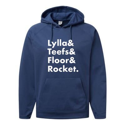 Lylla Teefs Floor & Rocket. Performance Fleece Hoodie