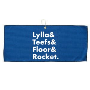 Lylla Teefs Floor & Rocket. Large Microfiber Waffle Golf Towel