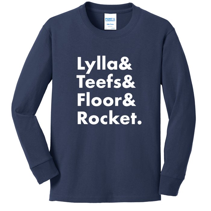 Lylla Teefs Floor & Rocket. Kids Long Sleeve Shirt