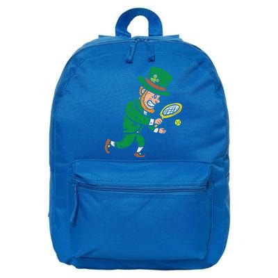 Leprechaun Tennis Funny St Patricks Day Sports Gift 16 in Basic Backpack