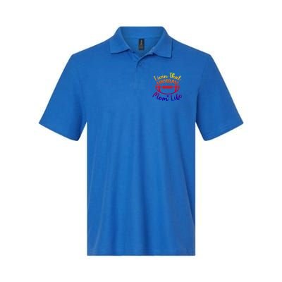 Livin That Football Mom Life Football Player's Mom Gift Polo