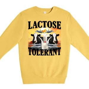 Lactose Tolerant Funny Cow Premium Crewneck Sweatshirt