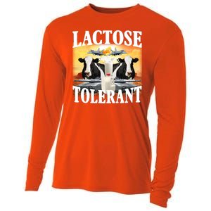 Lactose Tolerant Funny Cow Cooling Performance Long Sleeve Crew