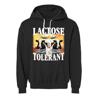 Lactose Tolerant Funny Cow Garment-Dyed Fleece Hoodie