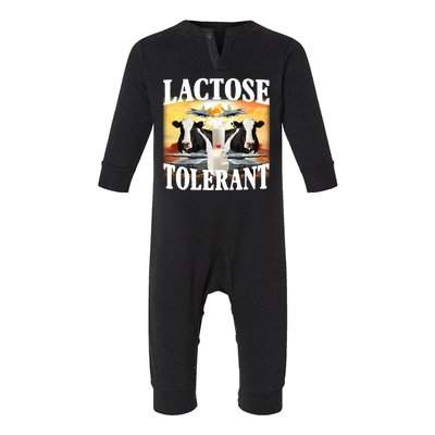 Lactose Tolerant Funny Cow Infant Fleece One Piece